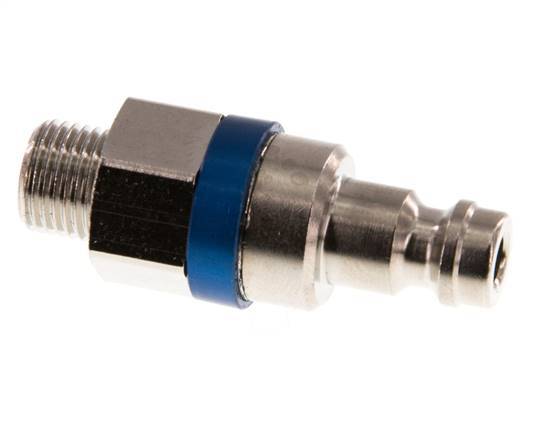 Nickel-plated Brass DN 5 Blue Air Coupling Plug G 1/8 inch Male
