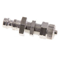 Stainless Steel 316L DN 5 Air Coupling Plug 4x6 mm Union Nut Bulkhead
