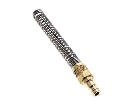Brass DN 5 Air Coupling Plug 6x8 mm Union Nut Bend-Protect