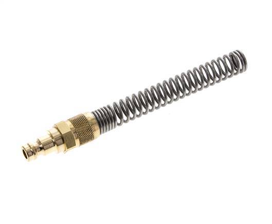 Brass DN 5 Air Coupling Plug 6x8 mm Union Nut Bend-Protect