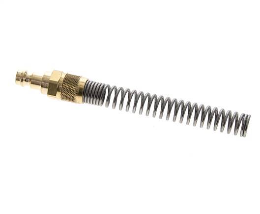 Brass DN 5 Air Coupling Plug 6x8 mm Union Nut Bend-Protect