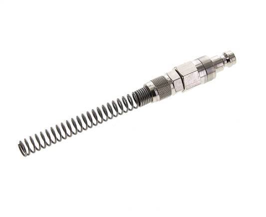Nickel-plated Brass DN 5 Air Coupling Plug 4x6 mm Union Nut Bend-Protect Double Shut-Off