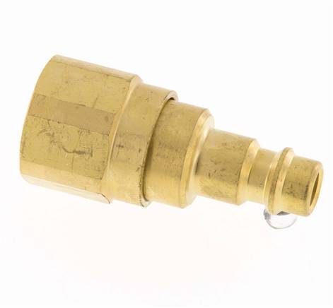 Brass DN 7.2 (Euro) Air Coupling Plug G 1/4 inch Female with Check Valve