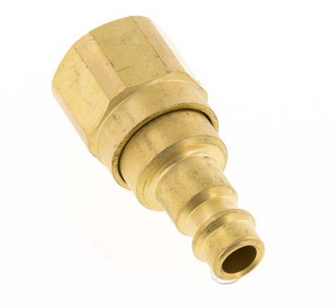 Brass DN 7.2 (Euro) Air Coupling Plug G 1/4 inch Female with Check Valve