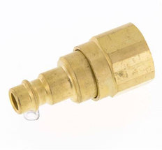Brass DN 7.2 (Euro) Air Coupling Plug G 1/4 inch Female with Check Valve