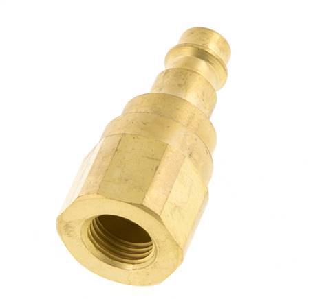 Brass DN 7.2 (Euro) Air Coupling Plug G 1/4 inch Female with Check Valve