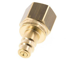 Brass DN 7.2 (Euro) Air Coupling Plug G 1/8 inch Female Double Shut-Off