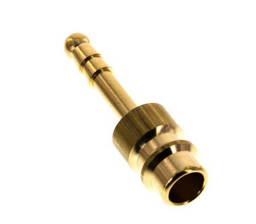 Brass DN 7.2 (Euro) Air Coupling Plug 4 mm Hose Pillar [5 Pieces]