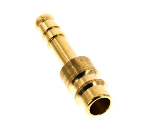 Brass DN 7.2 (Euro) Air Coupling Plug 6 mm Hose Pillar [5 Pieces]