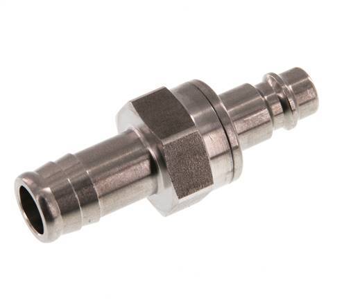Stainless steel DN 7.2 (Euro) Air Coupling Plug 13 mm Hose Pillar Double Shut-Off