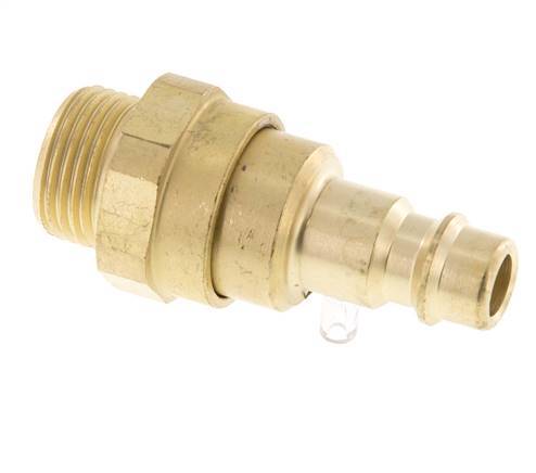 Brass DN 7.2 (Euro) Air Coupling Plug G 3/8 inch Male with Check Valve