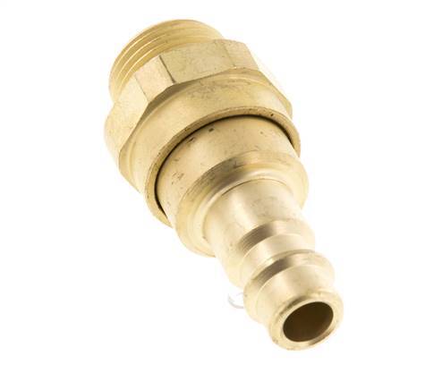 Brass DN 7.2 (Euro) Air Coupling Plug G 3/8 inch Male with Check Valve
