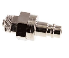 Nickel-plated Brass DN 7.2 (Euro) Air Coupling Plug 6x8 mm Union Nut Double Shut-Off