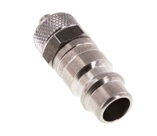 Stainless steel DN 7.2 (Euro) Air Coupling Plug 4x6 mm Union Nut