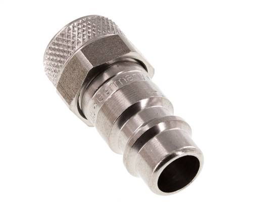 Stainless steel DN 7.2 (Euro) Air Coupling Plug 6x8 mm Union Nut