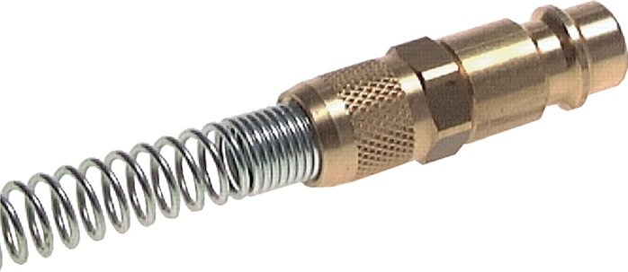 Nickel-plated Brass DN 7.2 (Euro) Air Coupling Plug 6x8 mm Union Nut Bend-Protect Rotatable Double Shut-Off