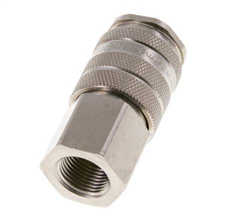 Nickel-plated Brass DN 10 Air Coupling Socket G 3/8 inch Female