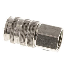 Nickel-plated Brass DN 10 Air Coupling Socket G 1/2 inch Female Double Shut-Off