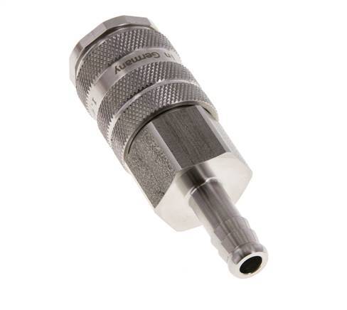 Stainless Steel 316L DN 10 Air Coupling Socket 9 mm Hose Pillar