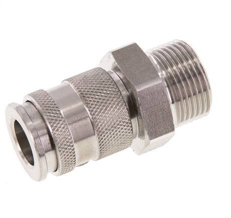 Stainless steel DN 10 Air Coupling Socket G 3/4 inch Male