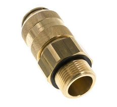 Brass DN 15 Air Coupling Socket G 1 inch Male Double Shut-Off