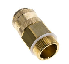 Brass DN 19 Air Coupling Socket G 1 1/4 inch Male Double Shut-Off