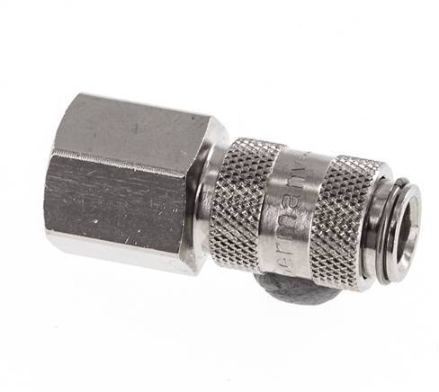 Nickel-plated Brass DN 2.7 (Micro) Air Coupling Socket G 1/8 inch Female