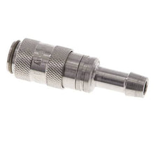 Stainless Steel 316L DN 2.7 (Micro) Air Coupling Socket 4 mm Hose Pillar Double Shut-Off