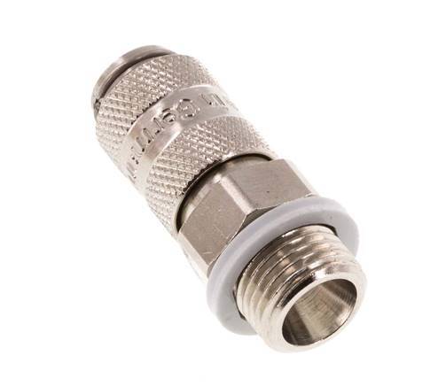 Nickel-plated Brass DN 2.7 (Micro) Air Coupling Socket G 1/8 inch Male