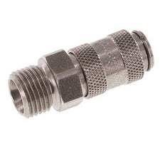 Stainless steel DN 2.7 (Micro) Air Coupling Socket G 1/8 inch Male