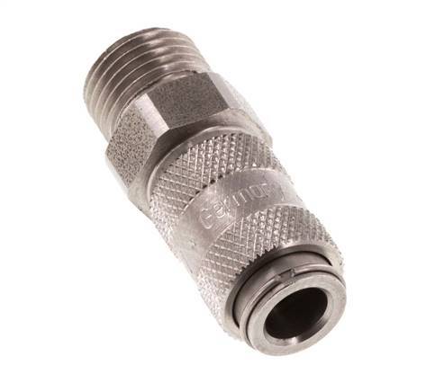 Stainless steel DN 2.7 (Micro) Air Coupling Socket G 1/8 inch Male