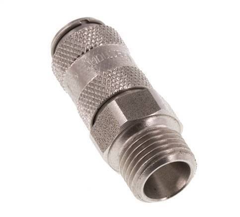 Stainless steel DN 2.7 (Micro) Air Coupling Socket G 1/8 inch Male