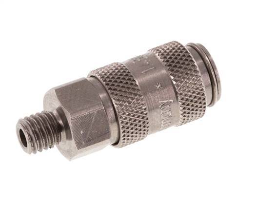 Stainless steel DN 2.7 (Micro) Air Coupling Socket M5 Male