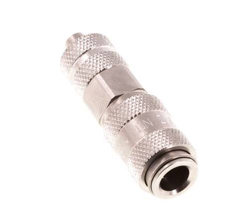 Stainless steel DN 2.7 (Micro) Air Coupling Socket 4x6 mm Union Nut