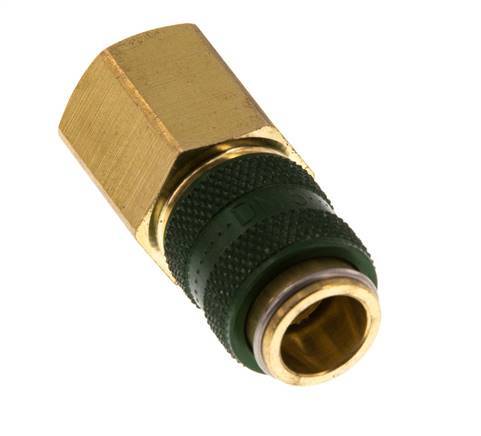 Brass DN 5 Green Air Coupling Socket G 1/4 inch Female