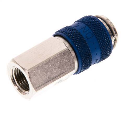 Nickel-plated Brass DN 5 Blue Air Coupling Socket G 1/8 inch Female