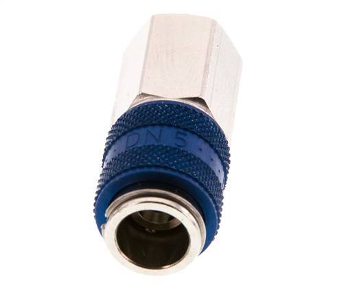 Nickel-plated Brass DN 5 Blue Air Coupling Socket G 1/8 inch Female