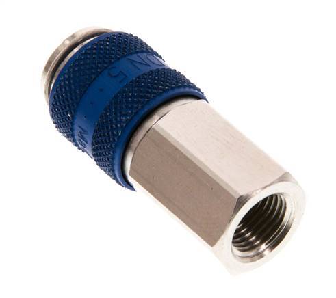 Nickel-plated Brass DN 5 Blue Air Coupling Socket G 1/8 inch Female
