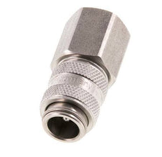 Stainless steel DN 5 Air Coupling Socket G 1/4 inch Female Double Shut-Off