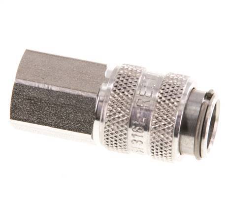 Stainless Steel 316L DN 5 Air Coupling Socket G 1/8 inch Female