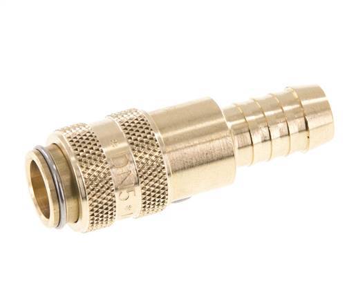 Brass DN 5 Air Coupling Socket 9 mm Hose Pillar