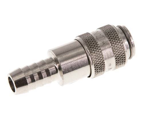 Nickel-plated Brass DN 5 Air Coupling Socket 8 mm Hose Pillar