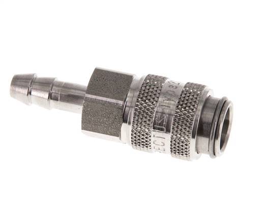 Stainless Steel 316L DN 5 Air Coupling Socket 6 mm Hose Pillar