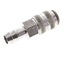 Stainless Steel 316L DN 5 Air Coupling Socket 9 mm Hose Pillar Double Shut-Off