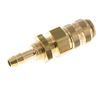 Brass DN 5 Air Coupling Socket 6 mm Hose Pillar Bulkhead