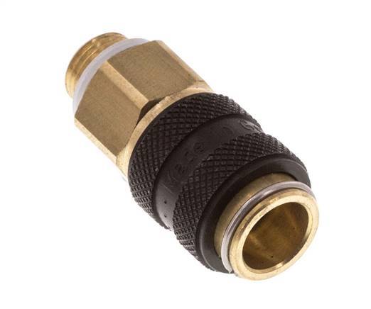 Brass DN 5 Black Air Coupling Socket G 1/8 inch Male