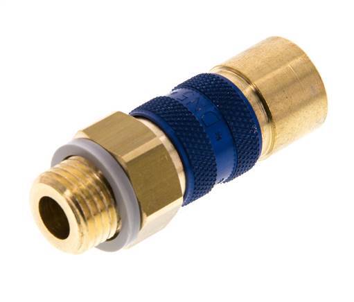 Brass DN 5 Blue-Coded Air Coupling Socket G 1/4 inch Male