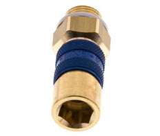 Brass DN 5 Blue-Coded Air Coupling Socket G 1/4 inch Male