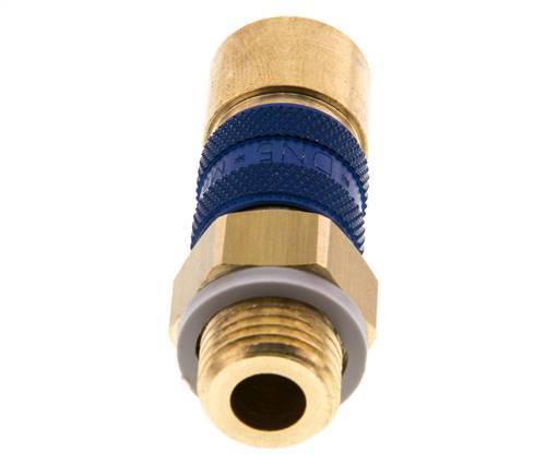 Brass DN 5 Blue-Coded Air Coupling Socket G 1/4 inch Male
