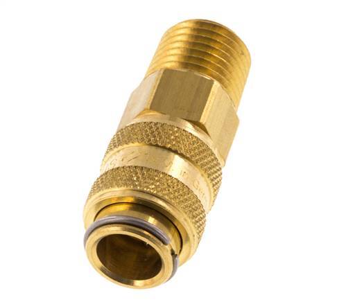 Brass DN 5 Air Coupling Socket 1/4 inch Male NPT